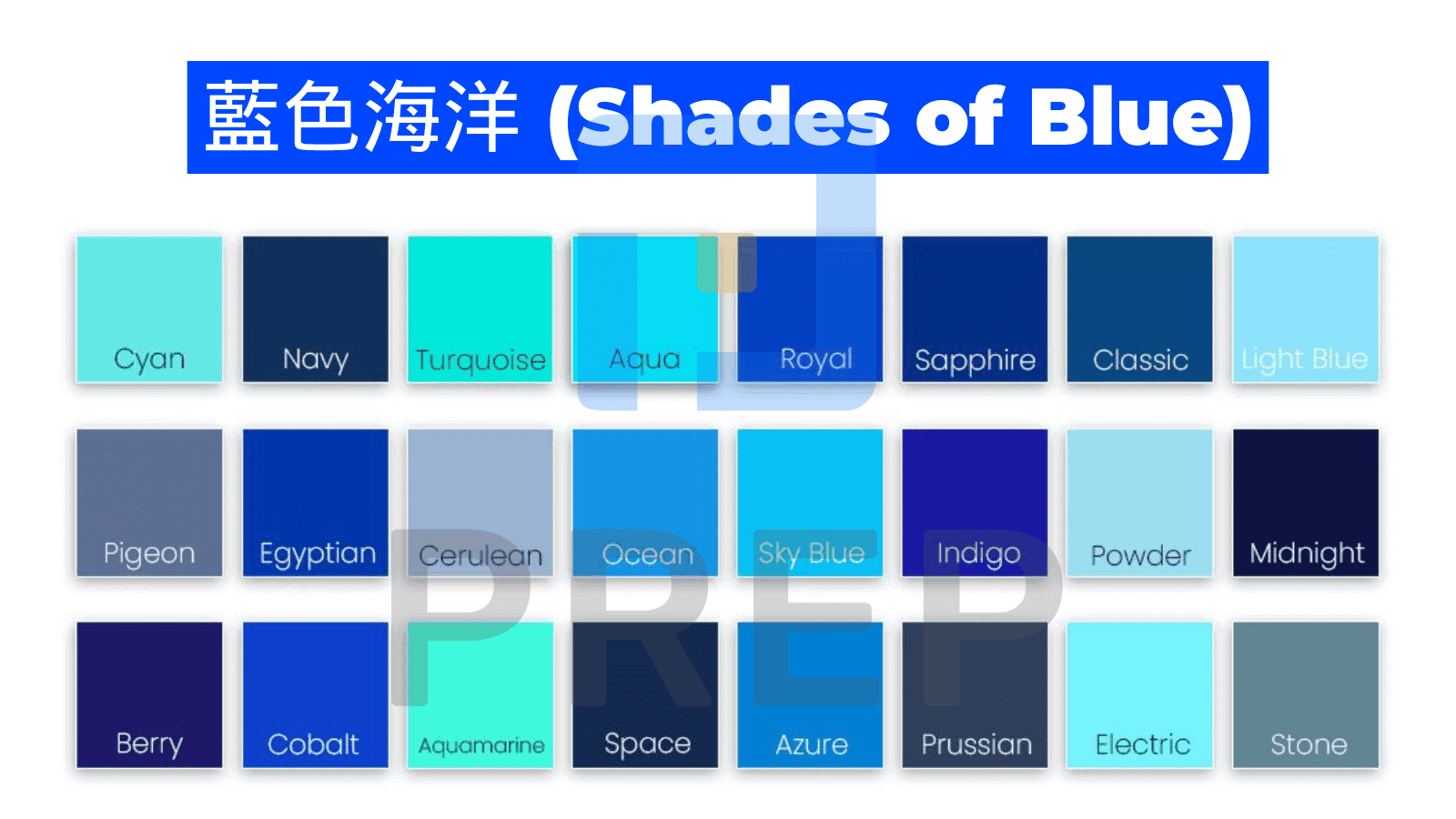 水藍色英文Aqua與Cyan差別 常見藍色系英文色票對照表 水藍色英文Aqua與Cyan差別 常見藍色系英文色票對照表